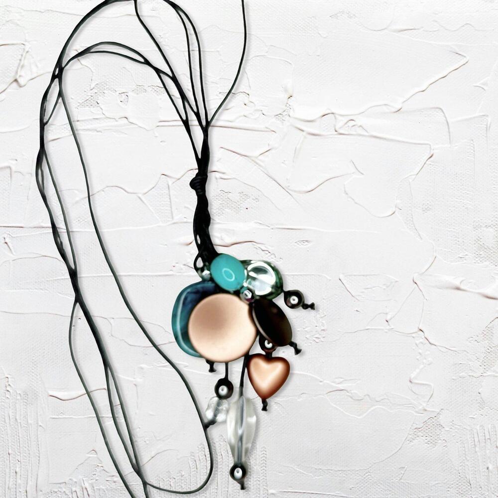 6624. Brown Handmade Southwest Copper Necklace